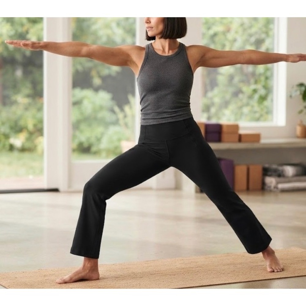 Spanx The Perfect‎ Pant Slim Ankle Black Ponte Trousers Small High Rise Pull On